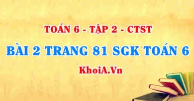 Bài 2 trang 81 SGK Toán 6 Tập 2 Chân trời sáng tạo
